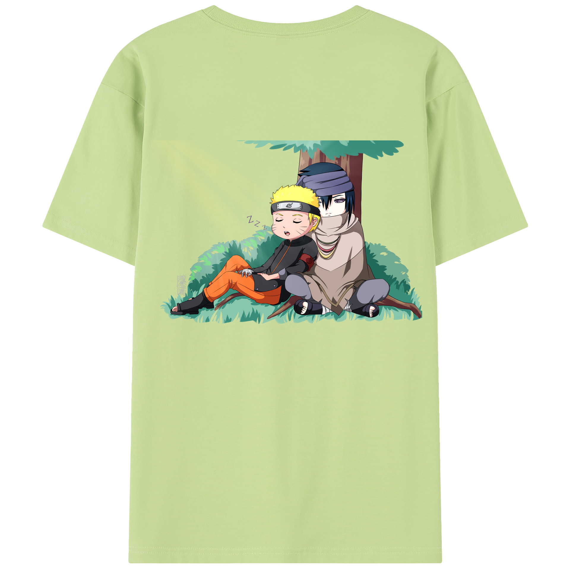 （画像用） NARUTO -ナルト- うずまき ナルト Uzumaki Naruto 綿100％半袖Tシャツ（背面プリント）